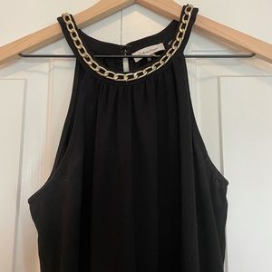 Calvin Klein Black Dress with Gold Neck